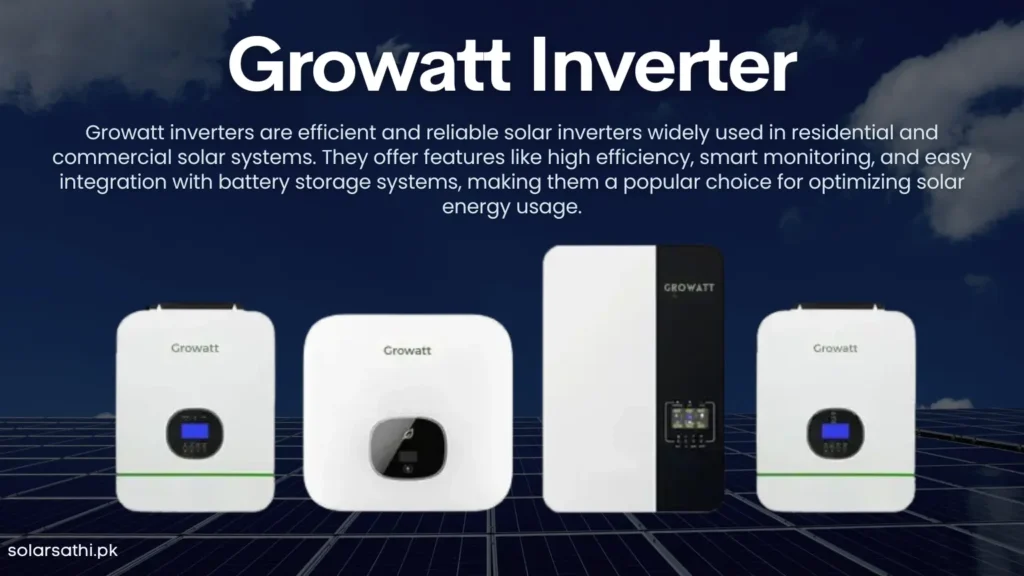 Feature image of Growatt solar inverter, highlighting its compact design, smart monitoring features, and efficient power management for solar energy systems.