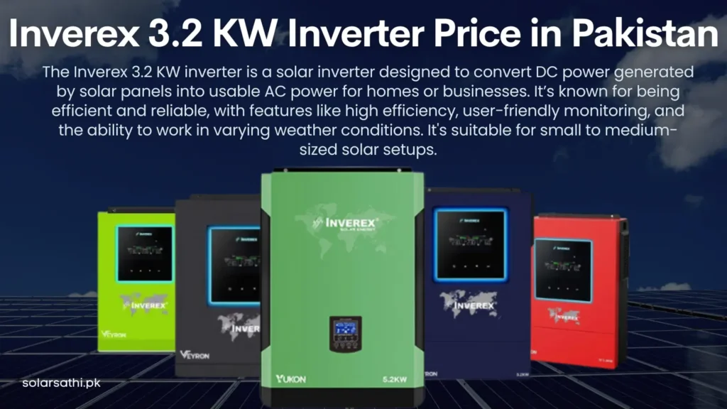 Feature image of Inverex 3.2 KW solar inverter, showcasing its design, efficiency, and suitability for residential and commercial solar setups.