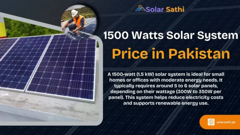 1500W solar system with panels on a roof, providing efficient power for small to medium energy needs.