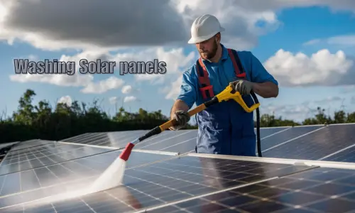 Washing Solar panel